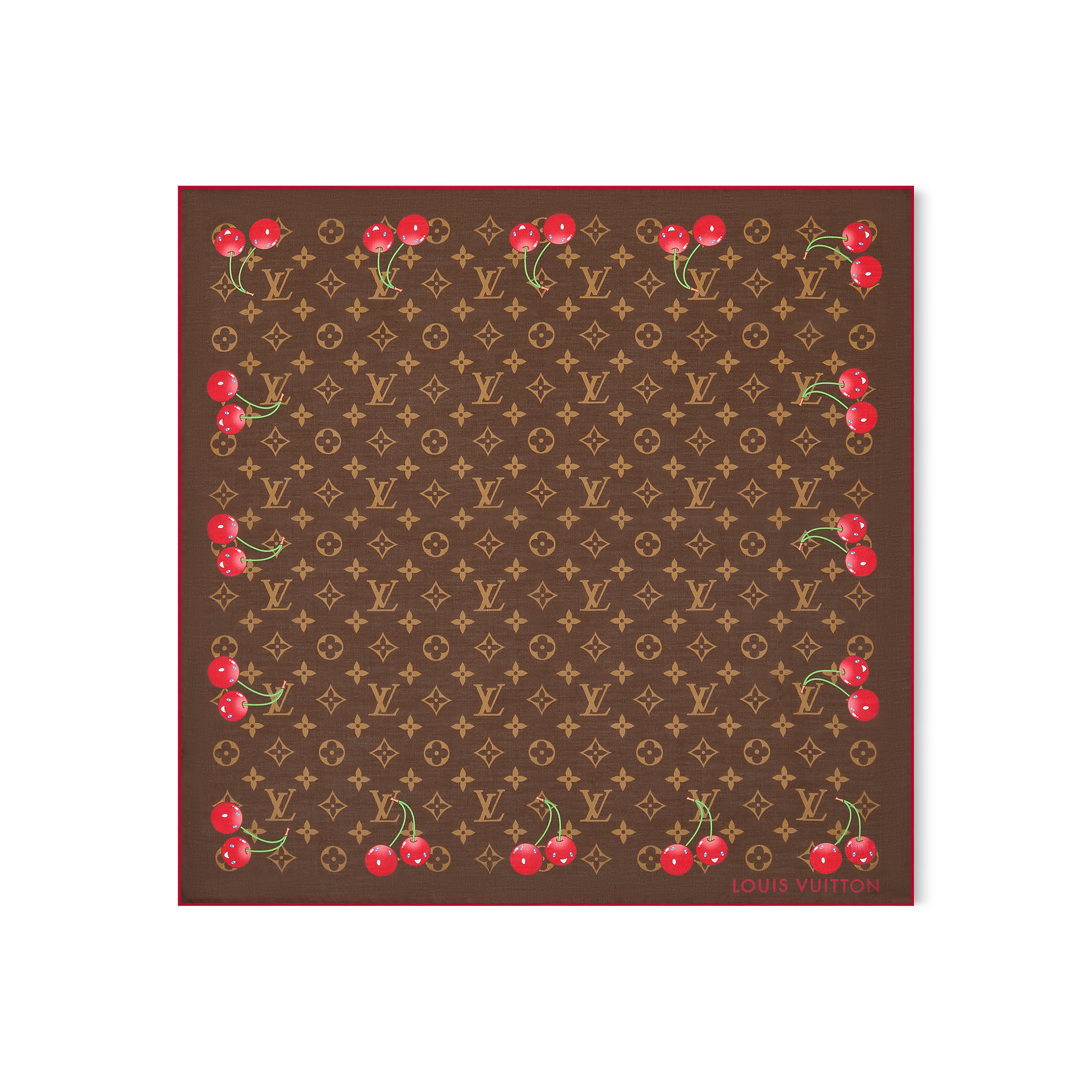 LV x TM MONOGRAM CERISE 90 方巾- LVS00 | 路易威登LOUIS VUITTON官方